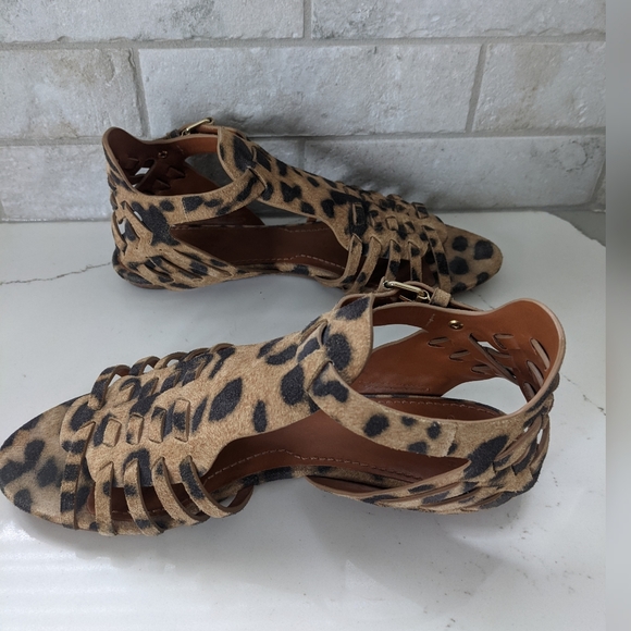 GIVENCHY leopard suede gladiator sandals - Picture 4 of 11